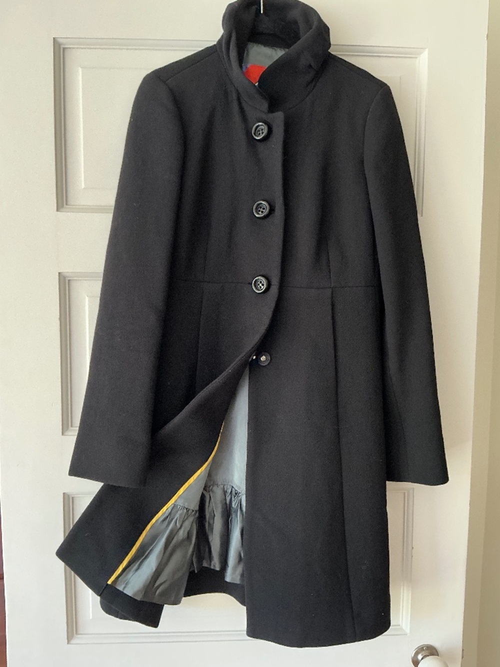 Vintage 2000’s J. Crew Black Wool Pea Coat, Women’s Size 4